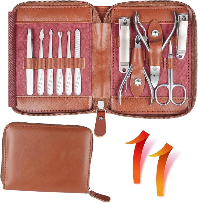 Manicure Set 11 in 1 Stainless Steel Nail Clippers - Image 7