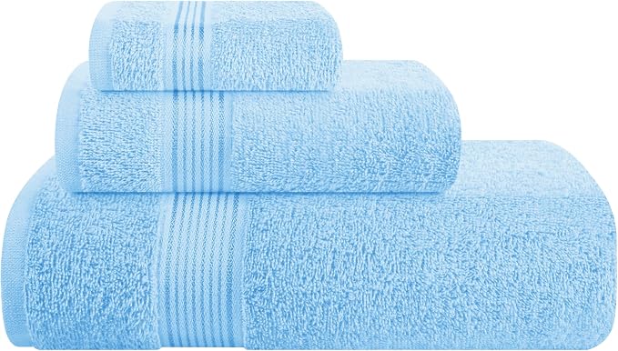 Belizzi Home Ultra Soft 3 Pack Cotton Towel Set, Contains a Bath Towel 28x55 by Unknown