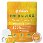 Shower Steamers Aromatherapy 15 Pack, Tangerin & Lemon Shower Bombs by CreateExtraordinaryEnjoyment