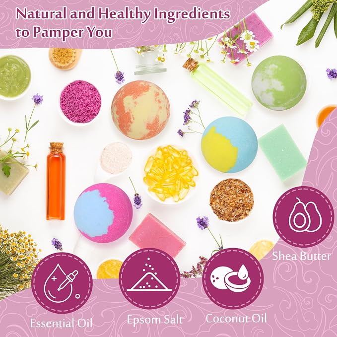 Bath Bombs for Women, 20 Bath Bombs Gift Set - Image 2