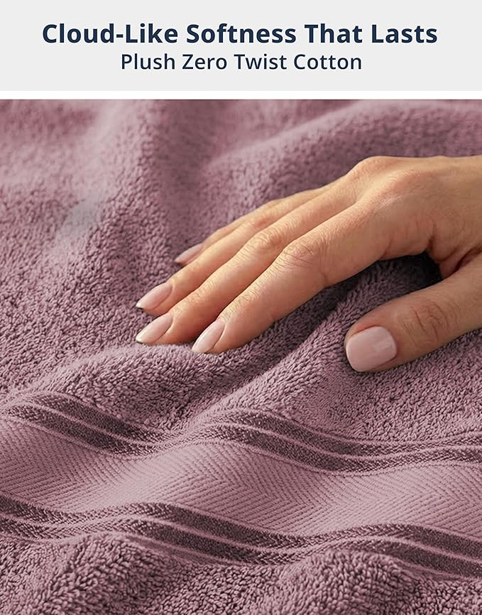 LANE LINEN Bathroom Towels Set of 12 – Zero Twist, 100% Cotton Soft Towel - Image 5