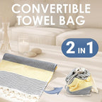 ATANI Turkish Beach Towel, Converts to a Bag, Oversized 100% Cotton Bath Towels - Image 2