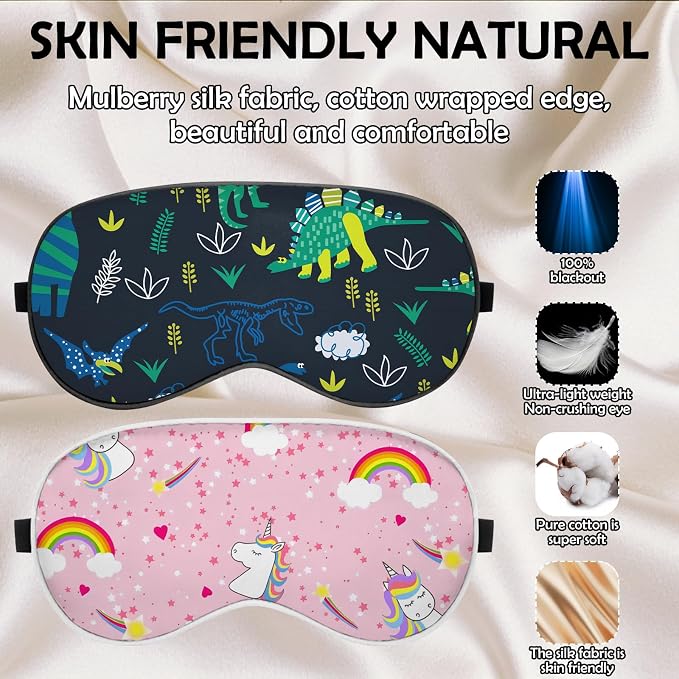 2 PCS Sleep Eye Mask Silk Sleeping Soft - Image 3