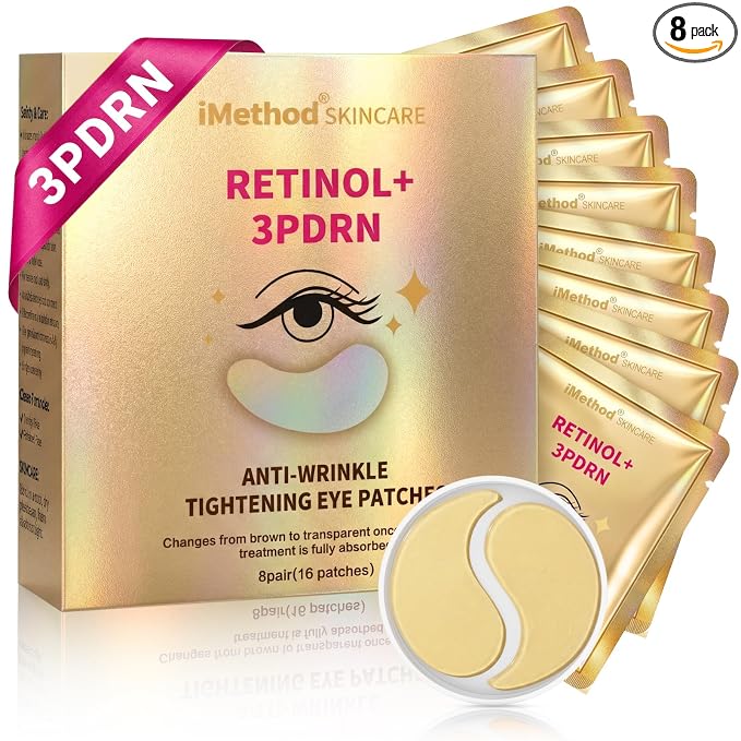 iMethod 3PDRN & Retinol Eye Patches, Hydrogel Under-Eye Masks by iMethodBeauty