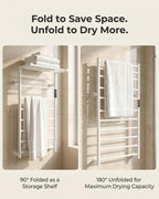 Foldable Heated Towel Rack, Dual-Zone Electric Towel Warmer Rack - Image 3