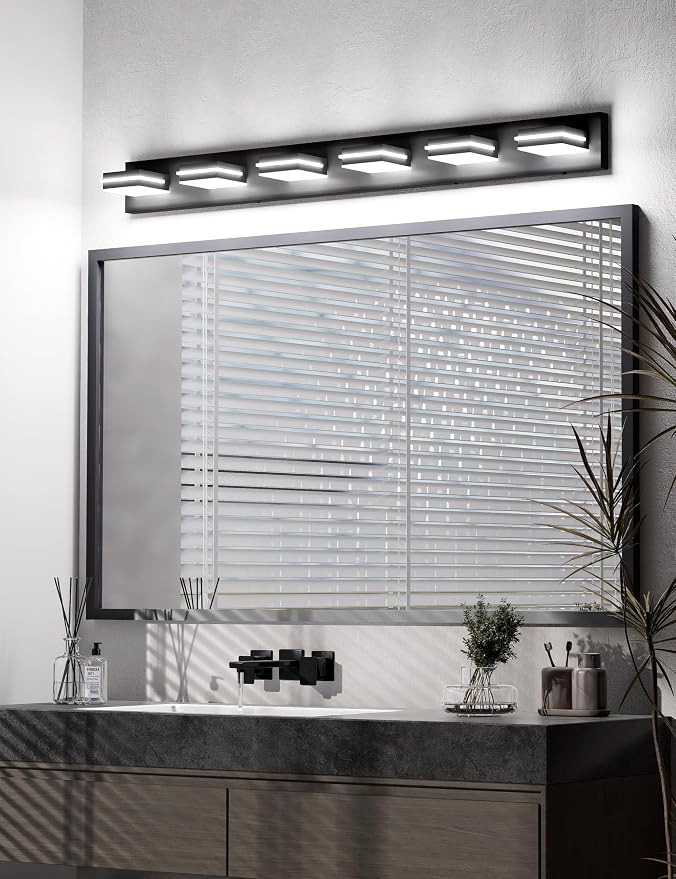 VOLISUN Modern Bathroom Vanity Light Fixtures, Matte Black LED Bathroom - Image 3