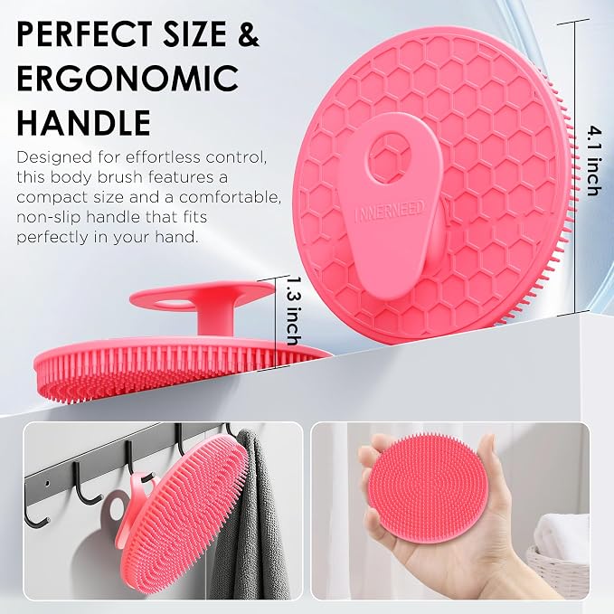 INNERNEED Food-Grade Silicone Body Scrubber Gentle Cleansing Brush - Image 5