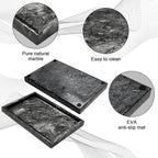 Pure Natural Marble Tray for Bathroom, Sink. Cosmetics, toiletries, etc. can be - Image 3