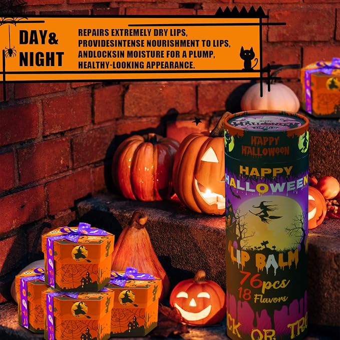 Yopela 76 Pack Halloween Natural Lip Balm Bulk - Image 6
