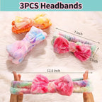 LEOBRO Spa Headband, Bow Skin Care Headband - Image 2