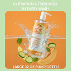 SpaScriptions Exfoliating Cucumber & Melon Body Wash - Image 4