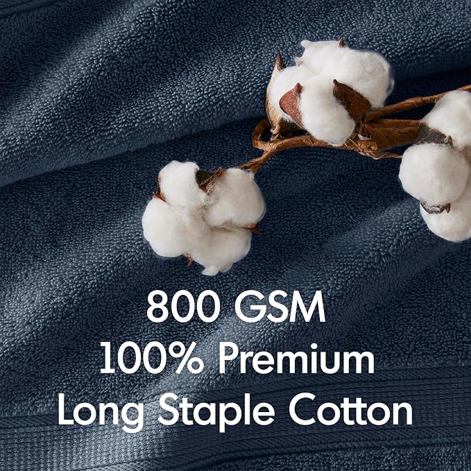 Madison Park 800GSM Bath Sheet Towel Oversized 34" x 68" 2 Pack 100% Cotton - Image 8