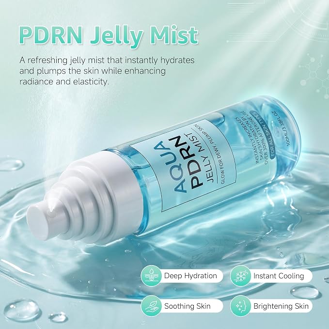 PDRN Jelly Mist Serum, Ultra-Fine Hydrating Face Mist Spray, Face Spray Mist - Image 2