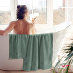 BOUTIQUO 6 Pack Cotton Towel Set, Contains 2 Bath Towels 28x55 inch, 2 Hand - Image 4
