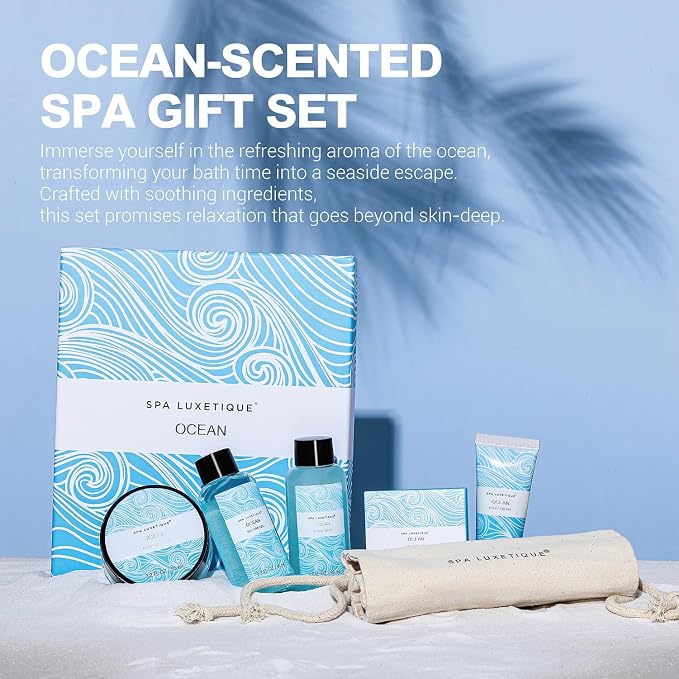 Spa Luxetique Spa Gift Set for Women, Ocean Spa Set Includes Body Lotion - Image 2