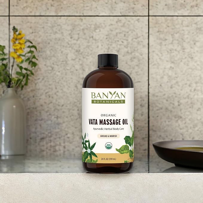 Banyan Botanicals Vata Massage Oil – Organic Herbal Massage Oil - Image 2