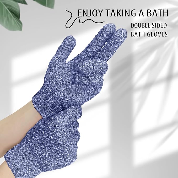 Evridwear Exfoliating Dual Texture Bath Gloves - Image 4