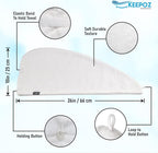 KEEPOZ Hair Towel Wrap Quick Dry 100% Cotton Super Absorbent Turban Head Wrap - Image 2