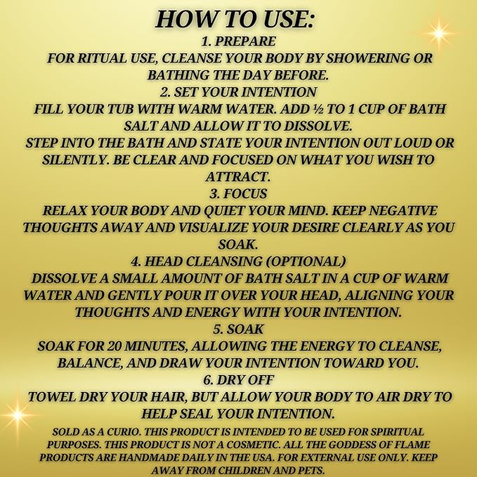 Manifestation Bath Salts – Dead Sea Salt Bath Soak - Image 6