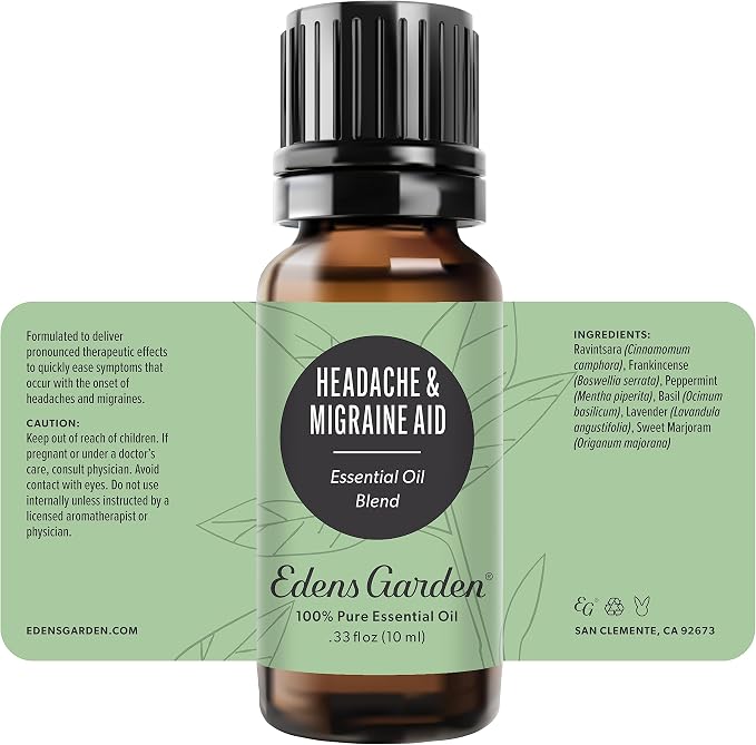 Edens Garden Headache & Migraine Aid Essential Oil Blend- 100% Pure Premium - Image 9