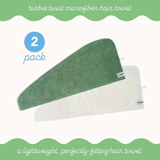 Turbie Twist 2-Pack Microfiber Hair Towel - Image 3