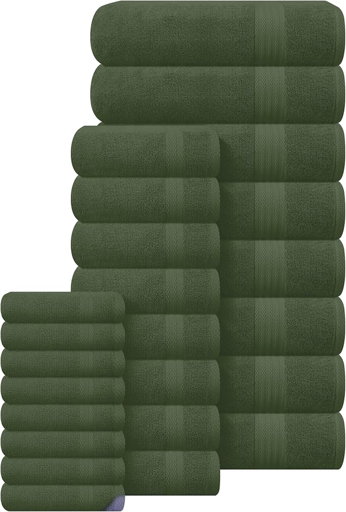 GLAMBURG Ultra Soft 24-Piece Towel Set - Image 3