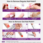 Gellen 400 Pack Nail Cleanser Pads and Acetone Nail Polish Remover Pad Kit - Image 12