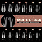 UNA GELLA Coffin Nails Tips, 12 Sizes - Image 7