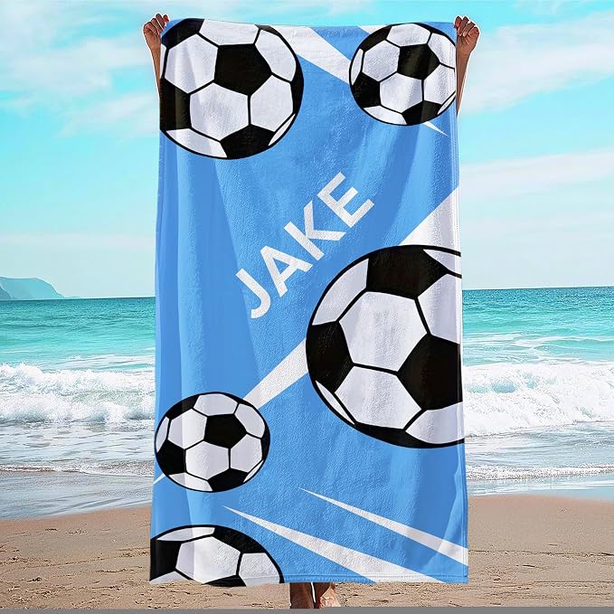 Personalized Beach Towel With Name, Custom Beach Towel with Text, Customized by JML