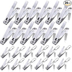 Bememo 24 Pcs Stainless Nail Clippers Set 2 Sizes Fingernail and Toenail by Bememo