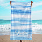 JML Custom Beach Towel with Name, Personalized Microfiber Beach Towel with Name by JML