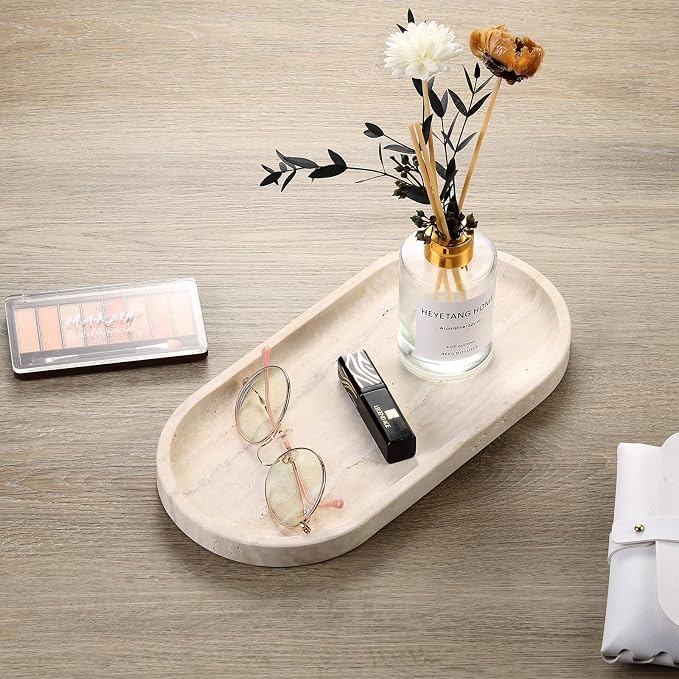Koville Italian Travertine Tray, Catchall Tray - Image 7
