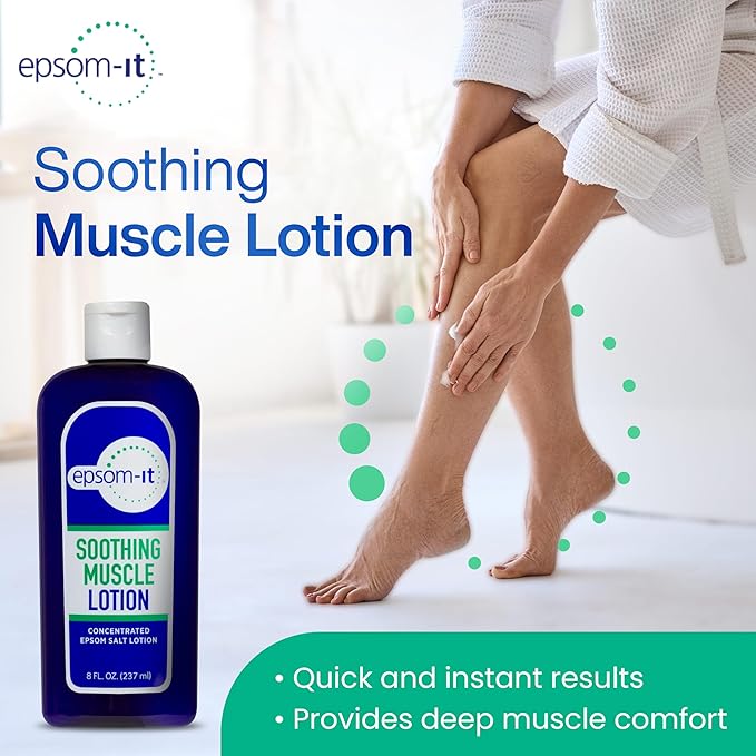 Epsom-It Soothing Muscle Magnesium Lotion – Epsom Salt Topical Cream - Image 2
