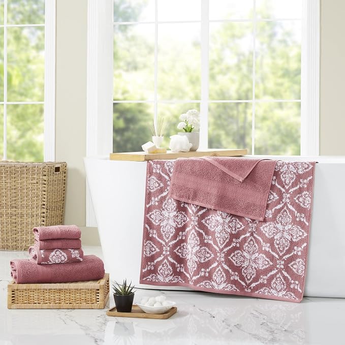 Modern Threads Amaris 6-Piece Reversible Yarn Dyed Jacquard Towel Set - Image 2