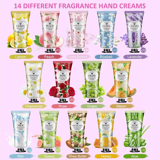 VESPRO 168 Pack Hand Cream Set for Women, Hand Lotion for Mothers Day Gifts - Image 3