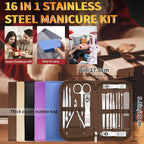 Manicure Set 16 In 1 Professional Stainless Steel Pedicure Kit Toenail Clippers - Image 6