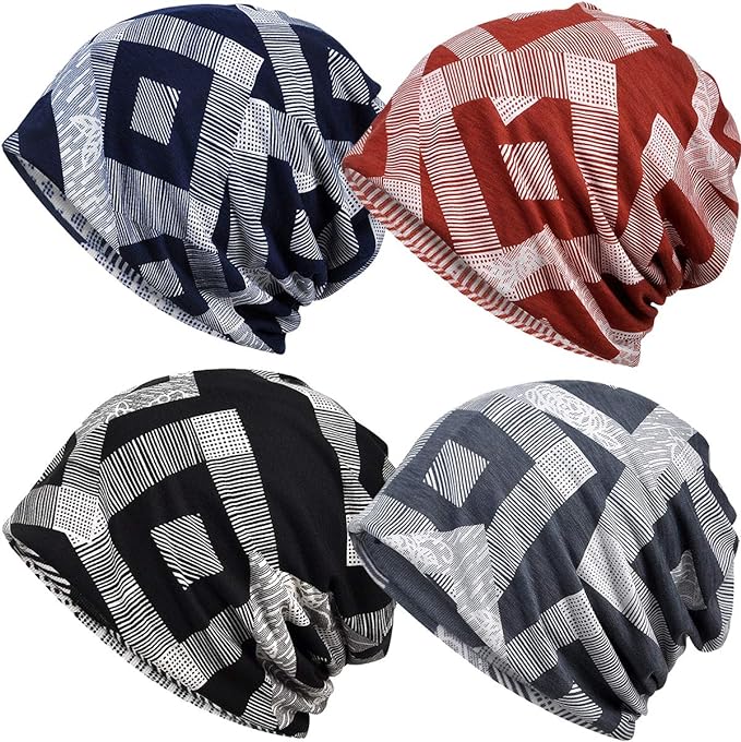 Women's Summer Beanie for Men Hat Boho Hats Adult Dwarf Hats Chemo Cap Cancer by Ababalaya