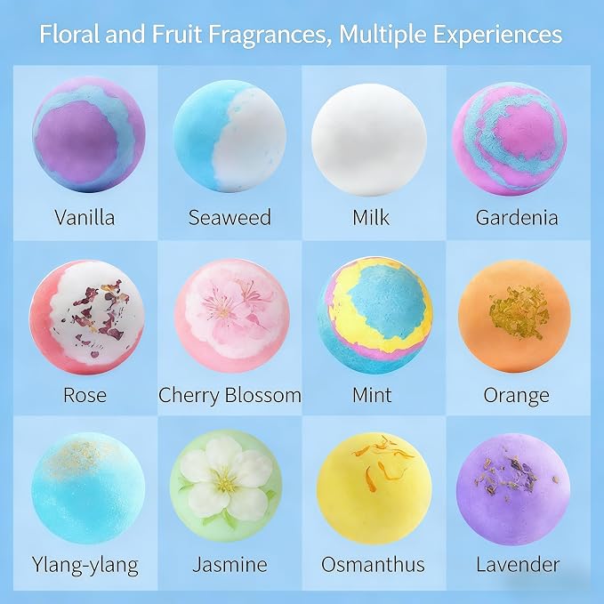 12-Piece Bath Bomb Gift Set for Kids, Bath Bombs for Kids - Image 9