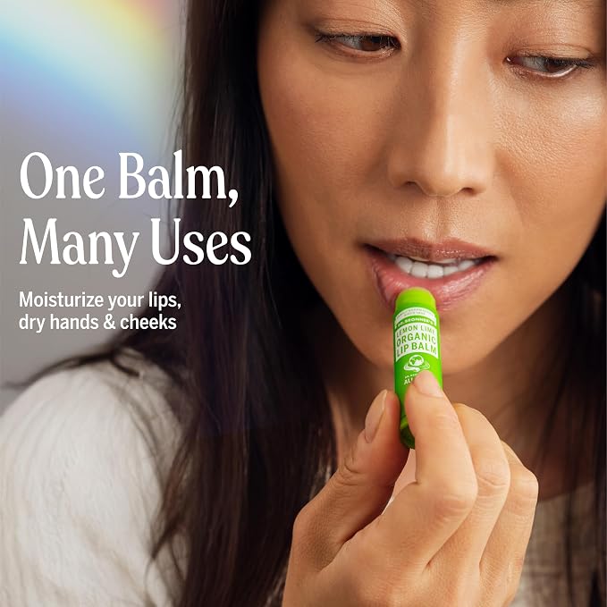 Dr. Bronner's - Organic Lip Balm Variety Peppermint, Lemon Lime) - Made - Image 5