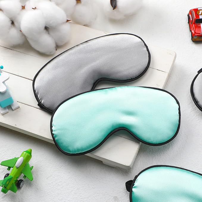Sintege 4 Pcs Silk Eye Mask for Sleeping Kids Soft Eye Cover - Image 3