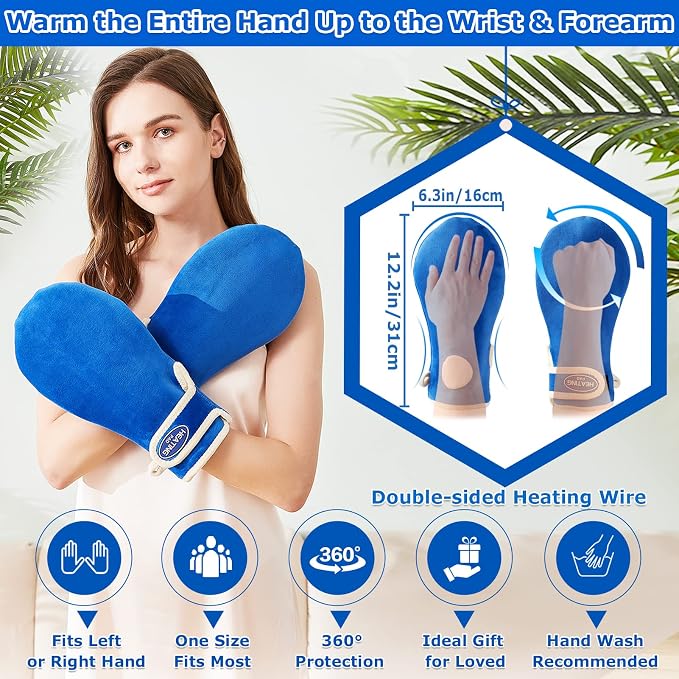 CAMECO Electric Heated Mittens for Hands & Fingers, Heating Pad & Gloves for - Image 4