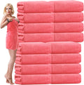 SmoothNovelty 16 Pack Microfiber Bath Towels Bulk 27'' x 60'' Oversized Beach by SmoothNovelty