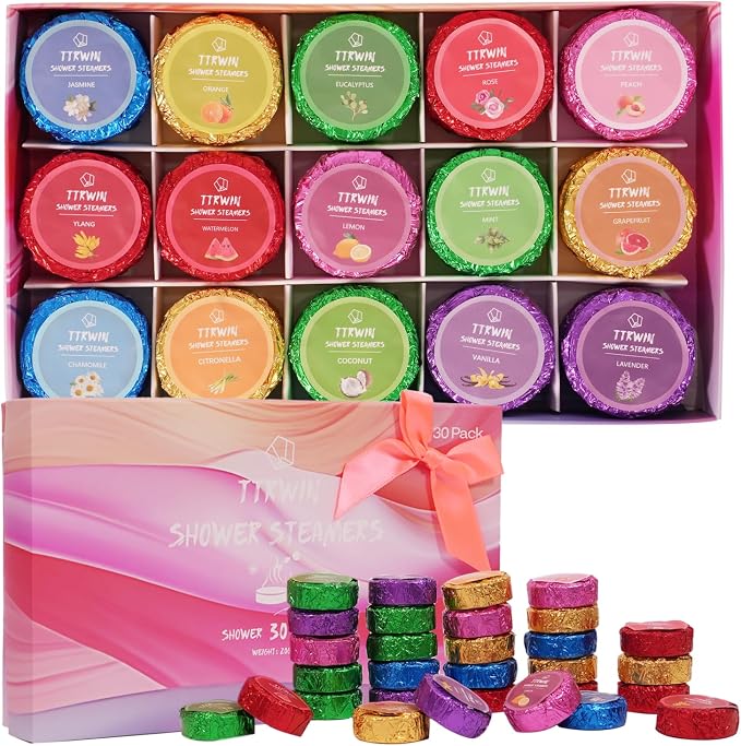 Shower Steamers Aromatherapy 30 Pack Shower Bombs by TTRWIN