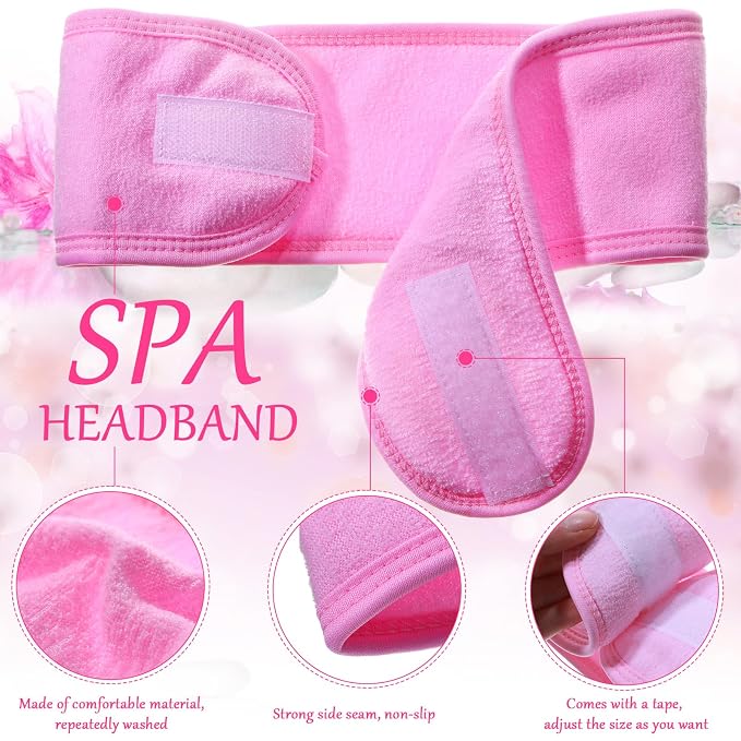 Hoteam 24 Pcs Spa Facial Spa Headband Bulk Skincare Headband Adjustable Face - Image 3