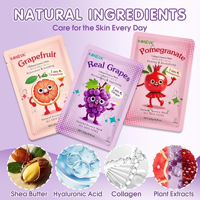 70 Pack Collagen Hydrating Face Masks Skincare - Image 3