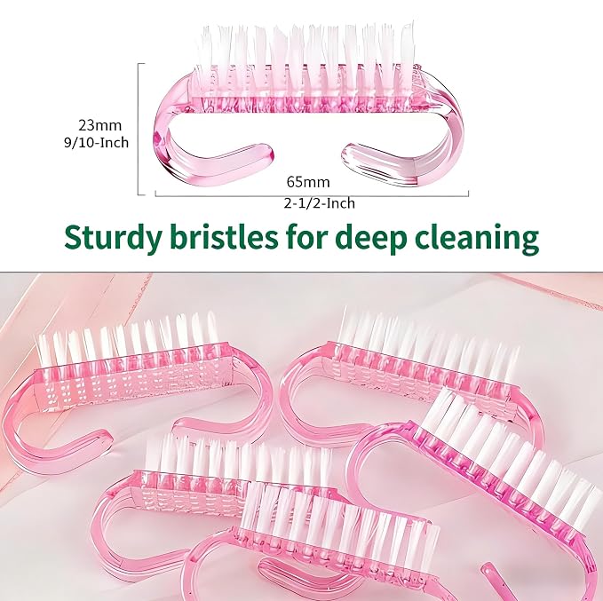 12-Pack Handle Grip Nail Brush, Fingernail Scrub Cleaning Brushes - Image 4