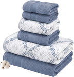 Modern Threads Capri 6-Piece Reversible Yarn Dyed Jacquard Towel Set by ModernThreads