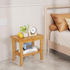 Bamboo Shower Bench Stool with Storage Shelf Waterproof Shower Chair Spa Bath - Image 7
