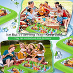 Leitee 4 Pcs Inflatable Ice Serving Bars Buffet Serving Tray Drink Cooler - Image 3
