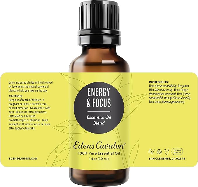 Edens Garden Energy & Focus Essential Oil Blend- 100% Pure Premium Grade - Image 9